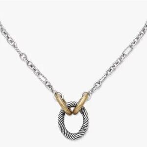 JAMES AVERY NWT 24" Oval Twist Changeable Charm Holder Necklace